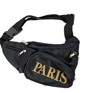 Stylish Paris Black Fanny Pack Travel Everyday‎ Adventure